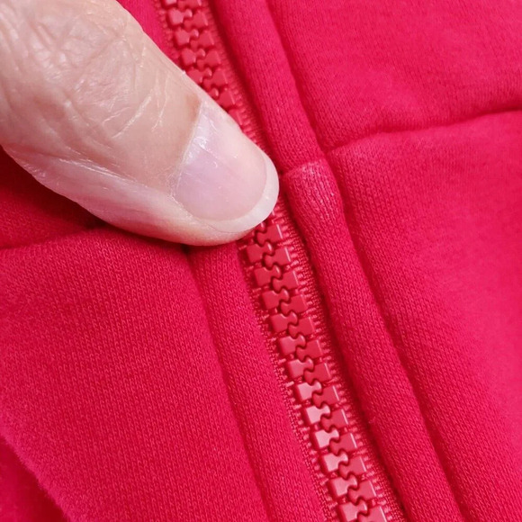 Fabletics x Madelaine Petsch Sweatshirt Women M Red 1/2 Zip on Back Pullover Gym - Picture 15 of 16